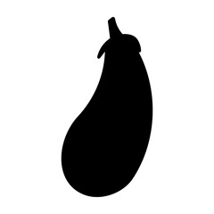 eggplant black white food vegetable icon element