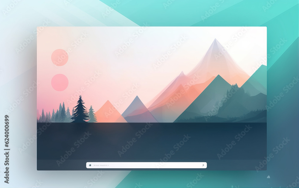 Aufkleber page layout of trendy websites,created with generative ai tecnology.
