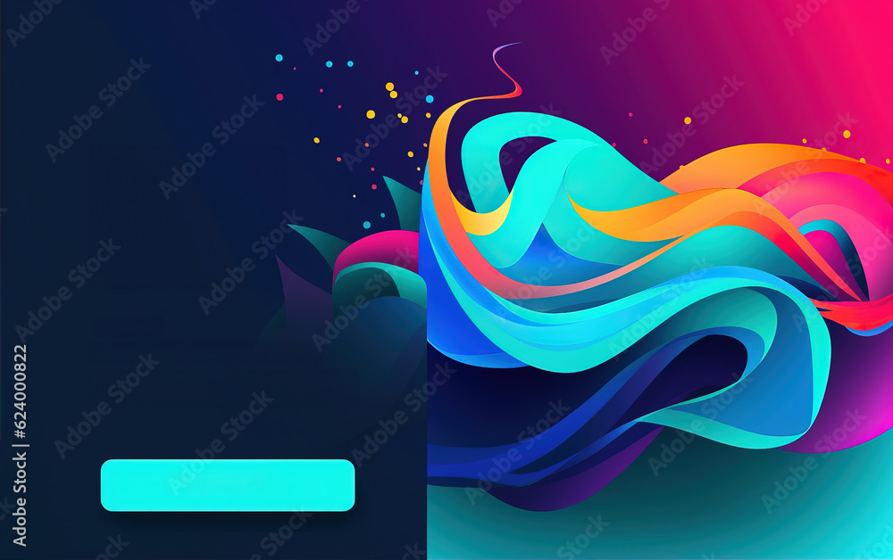 Poster page layout of trendy websites,created with generative ai tecnology.