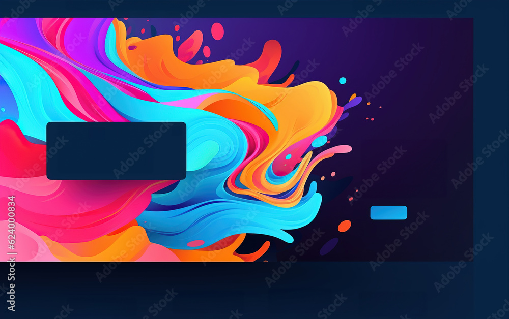 Aufkleber page layout of trendy websites,created with generative ai tecnology.