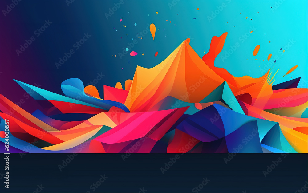 Aufkleber page layout of trendy websites,created with generative ai tecnology.