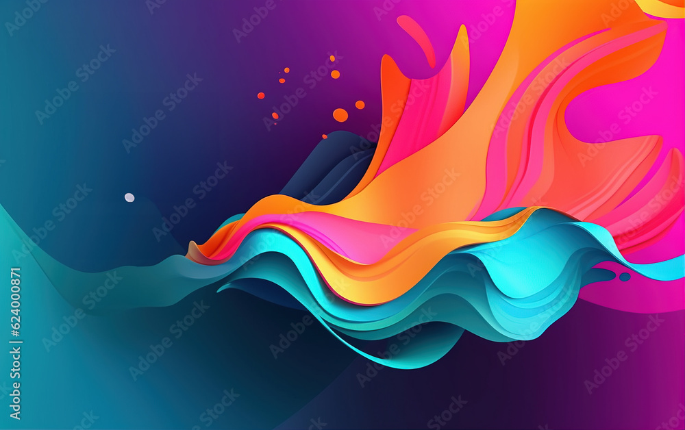 Poster page layout of trendy websites,created with generative ai tecnology.