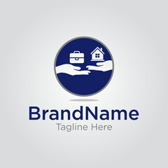 Two Hand Business mastermind logo design element vector