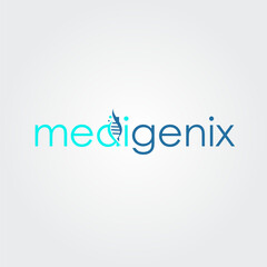 Medical genetics logo design element vector