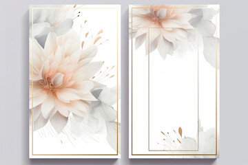 white and rusty Floral Design: Multi-Purpose Template for Wedding Invitations, Business Cards, Thank You Notes, Flyer, Poster,Cover ...
