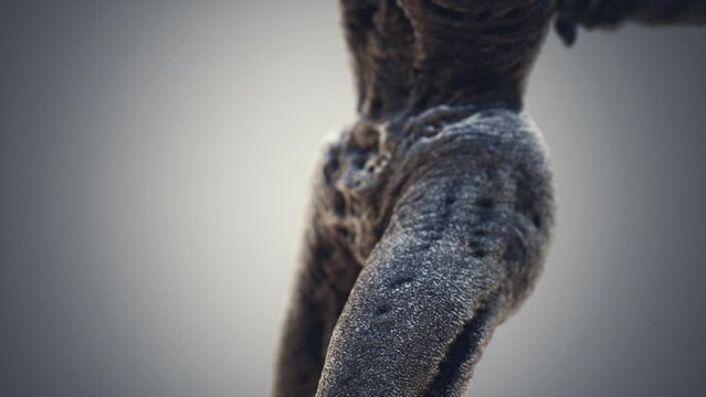 Horrible scary zombie man