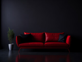 A modern living room with sofa,  generative ai