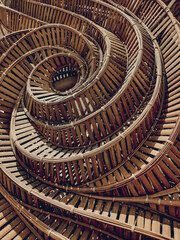 traditional thai style pattern of brown handicraft weave texture wicker surface