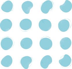 Set of cute abstract shapes.Vector loose frame.Hand drawn watercolor beautiful vector frame.Watercolor vector abstract copy space.