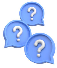 Question mark sign. 3D illustration.