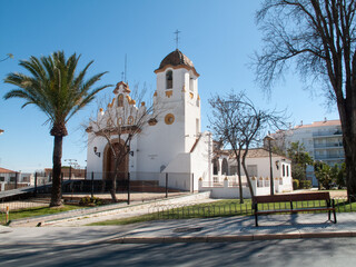 Capilla de Nuestra Señora de Lourdes en Punta Umbría, Huyelva, Andalucía.