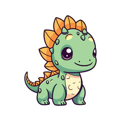 Fototapeta premium Cute Nodosaurus Dinosaur 2d Illustration