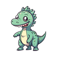 Obraz premium Cute Nodosaurus Dinosaur 2d Illustration