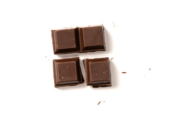 A chocolate bar isolated on white background.