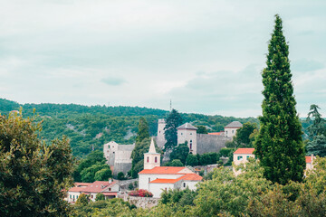 Beautiful view of Trsat Castle in Rijeka, Croatia