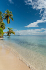 Small beach in the Caribbean, Zapatilla key, Bocas del Toro, Panama, Central America - stock photo