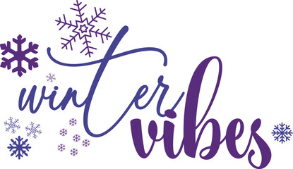 winter vibes Christmas lettering