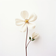 Simple flower minimalism background retro style. Generative AI