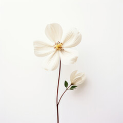 Fototapeta premium Simple flower minimalism background retro style. Generative AI