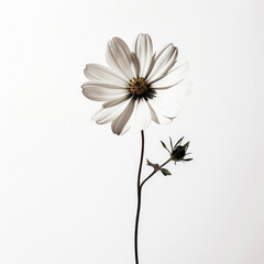 Simple flower minimalism background retro style. Generative AI