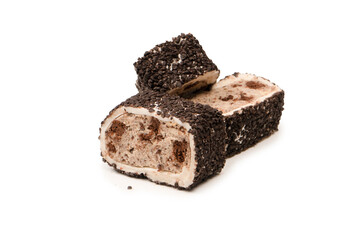 Sweet roll with chocolate and nuts, turkish sweets.