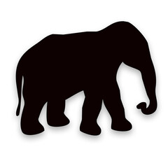 silhouette of elephant