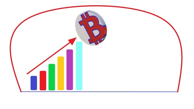 Monete di criptovaluta Rendering tridimensionale di valuta virtuale.