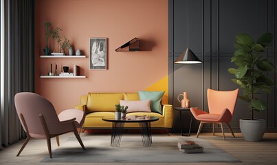 Brighten up your space with a colorful modern home makeover Creating using generative AI tools