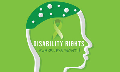 Disability Rights awareness month. background, banner, card, poster, template. Vector illustration.