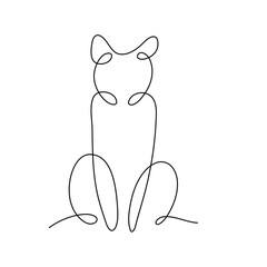 Cat one line drawing vector. Continuous line cats cover poster. Line art. Poster for concept design. 