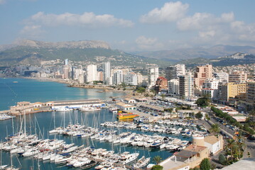 Fototapeta premium view of the port of Calpe (Spain)