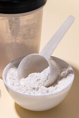 Power of collagen powder for youth and beauty.