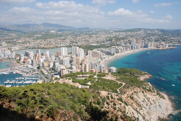 Fototapeta premium aerial view of the city Calpe, Spain