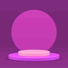 3d podium cylinder level platform basic foundation cosmetic product presentation arena vector