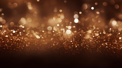 abstract gold bokeh background. Christmas and New Year concept.Generative AI