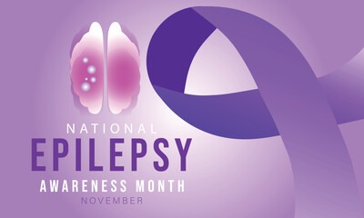 Epilepsy awareness month. background, banner, card, poster, template. Vector illustration.