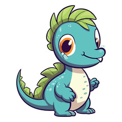 Fototapeta premium Cute Ouranosaurus Dinosaur Illustration