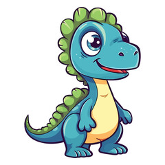 Fototapeta premium Cute Ouranosaurus Dinosaur Illustration