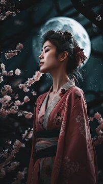 Fictional character, Portrait of a Geisha, Generative AI