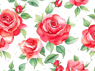 Photo  flowers watercolor seamless patterns Ai generated