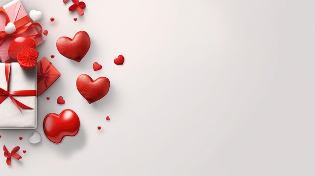Valentine's Day banner Created With Generative AI Technology