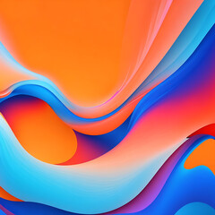 Colorful banner template with liquid shape background. Generative AI12 in