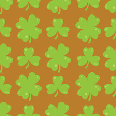 Cute Simple Clover Leaf Seamless Pattern Design