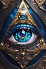 Fototapeta na wymiar illuminati eye logo design