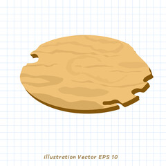Wooden plaque for placing messages on checkered paper,Flat Modern design ,Vector illustration EPS 10