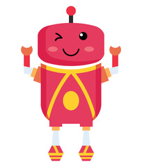 Cute Robot Vector, Elements and Symbol