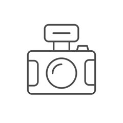 Photo camera line outline icon
