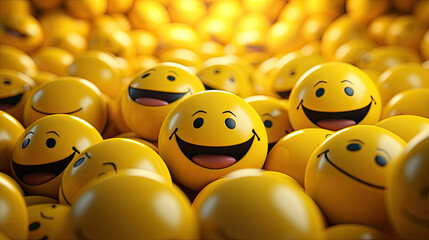 A multitude of yellow smiles 