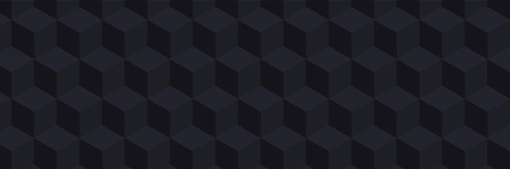 Abstract geometric background. Vector 3d illustration. lack blocks on a black background.Polygonal tiles backdrop. Minimal cover design. Futuristic element for design