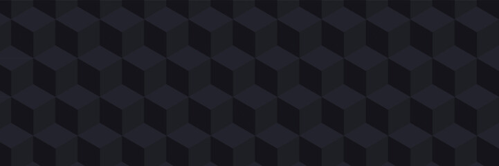 Abstract geometric background. Vector 3d illustration. lack blocks on a black background.Polygonal tiles backdrop. Minimal cover design. Futuristic element for design